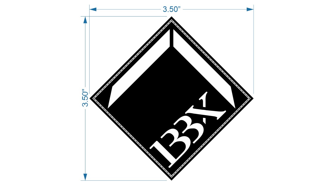 BBX Logo PVC patch, 3.5 inch, Black Box Security logo, velcro backed