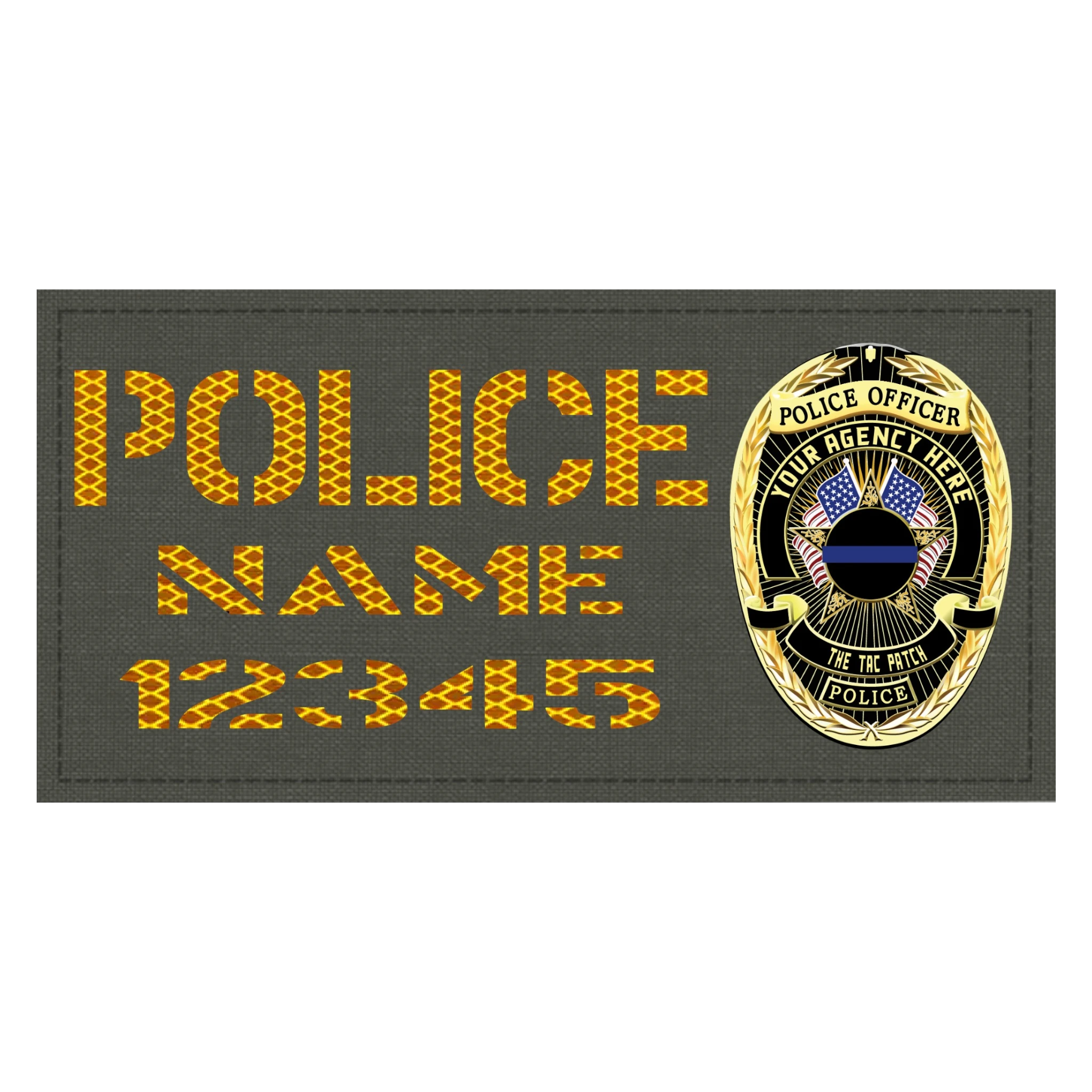 Custom front panel plate carrier patch with badge upload, popular layouts, The Tac Patch