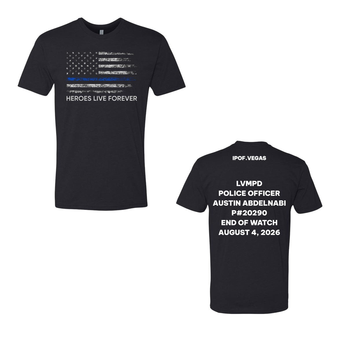 Officer Austin Abdelnabi Memorial Shirt — Official IPOF Las Vegas