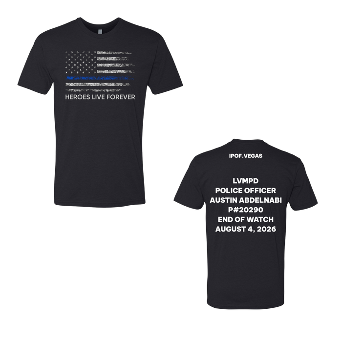Officer Austin Abdelnabi Memorial Shirt — Official IPOF Las Vegas