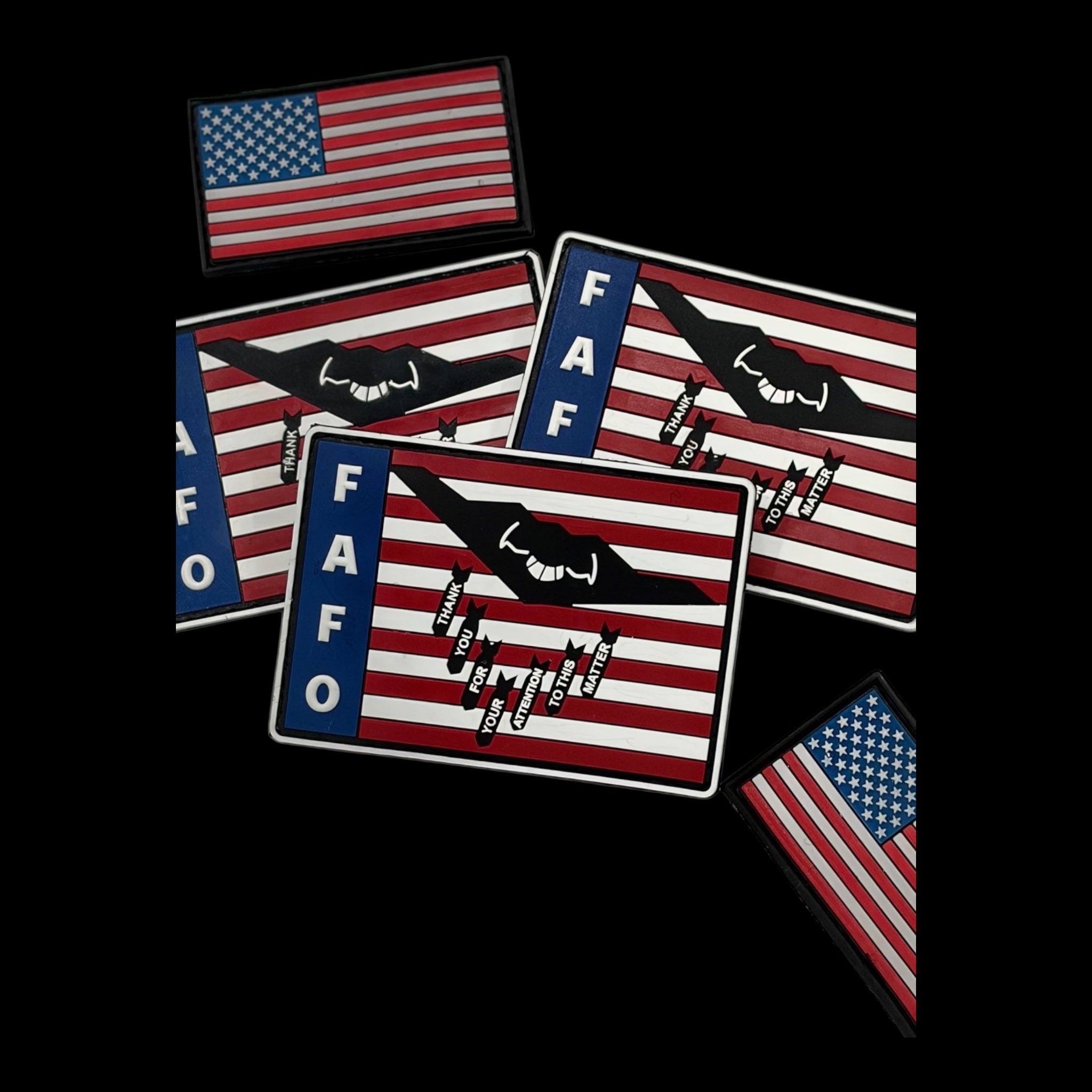 America FAFO PVC morale patch, 3.5x2.5 inch, patriotic statement, velcro backed