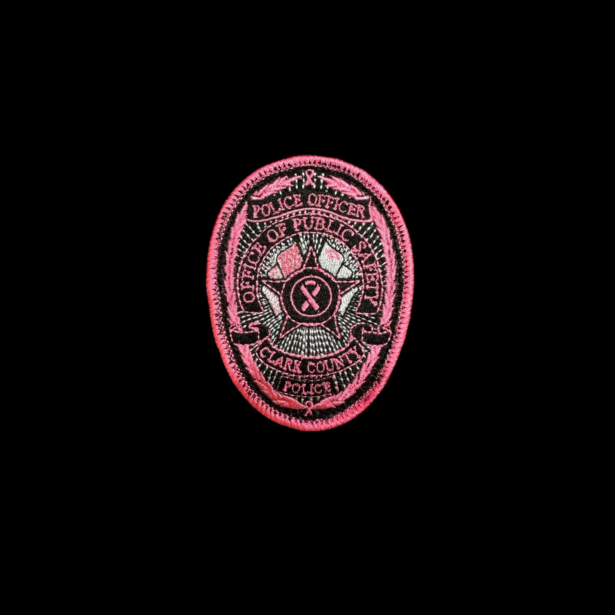 Clark County Police Breast Cancer Awareness Patch, CCPD members only, velcro backed