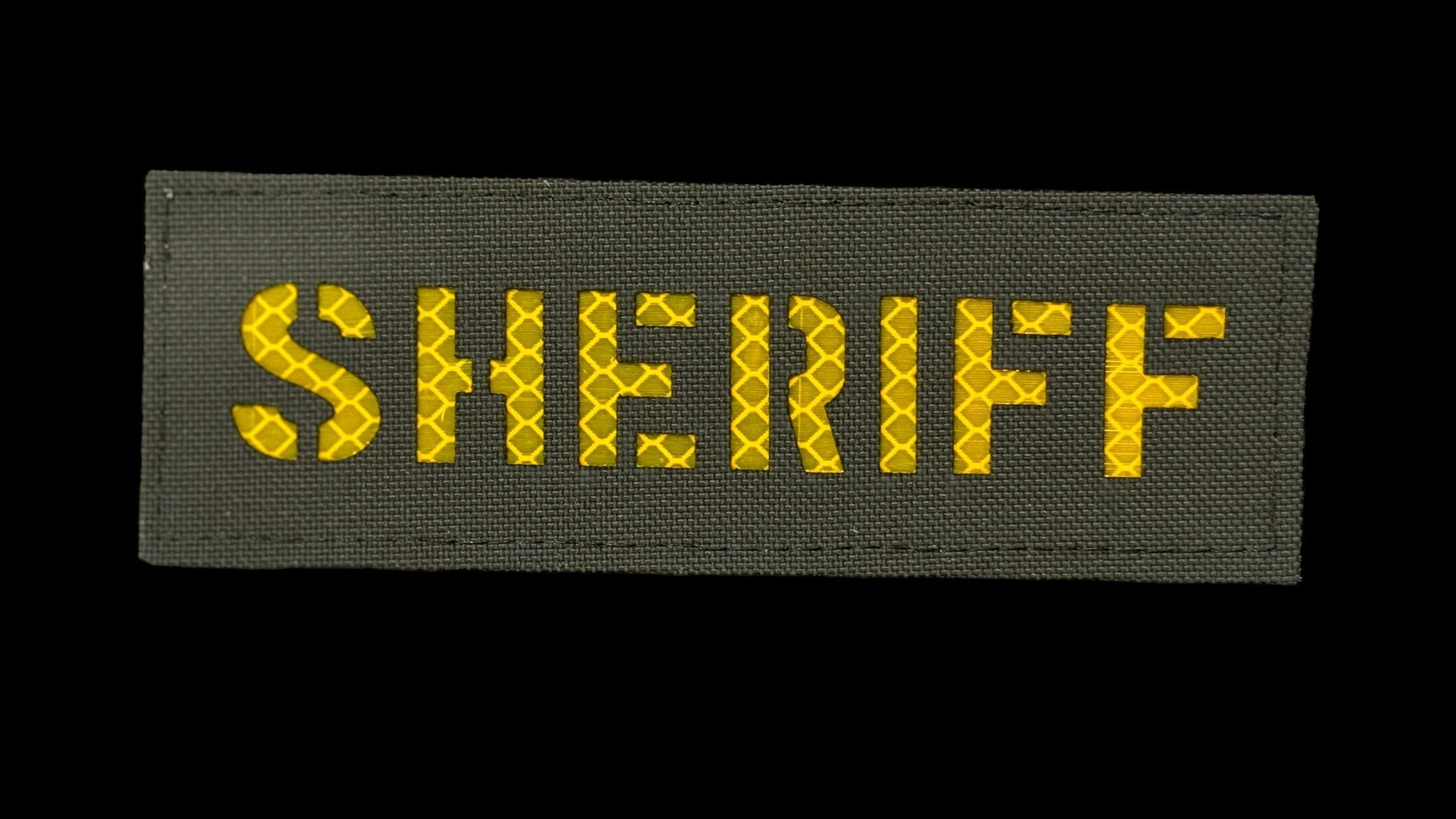 Sheriff patch, 6x2 inch, law enforcement identification, velcro backed
