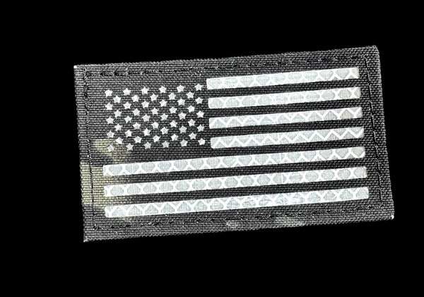 American Flag patch, 3.5x2 inch, full color US flag, velcro backed
