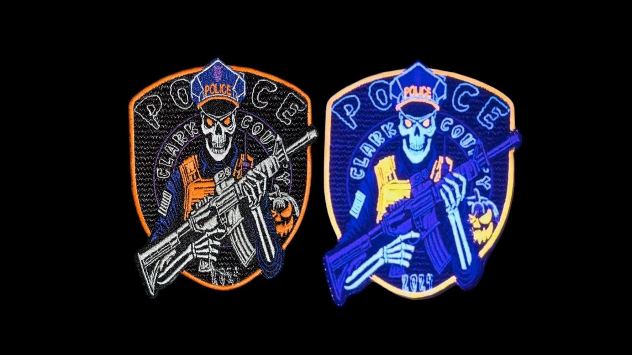 Clark County Police Halloween Glow in the Dark Collector Patch, 4x5 inch, CCPD members only