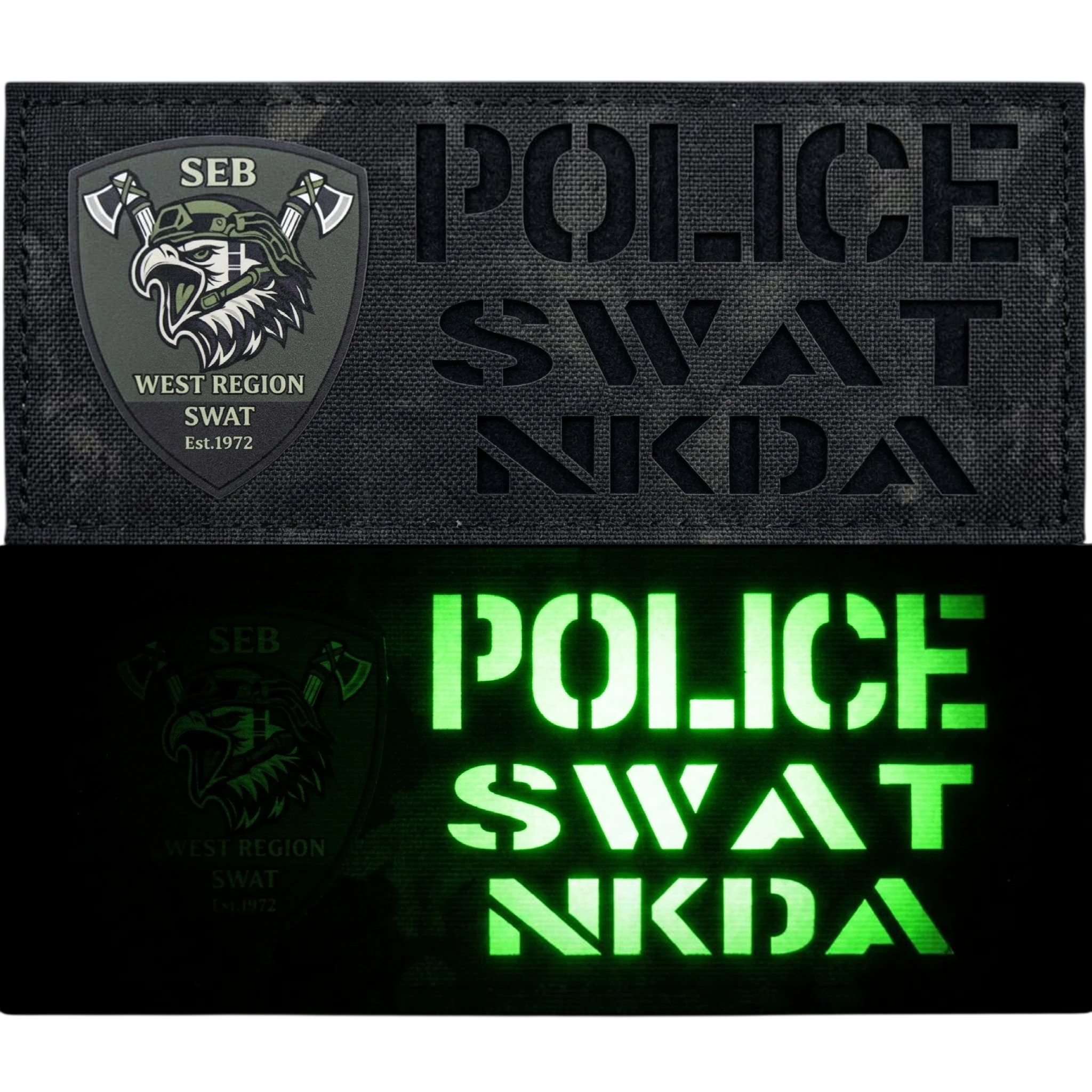Custom front panel plate carrier patch with badge upload, popular layouts, The Tac Patch