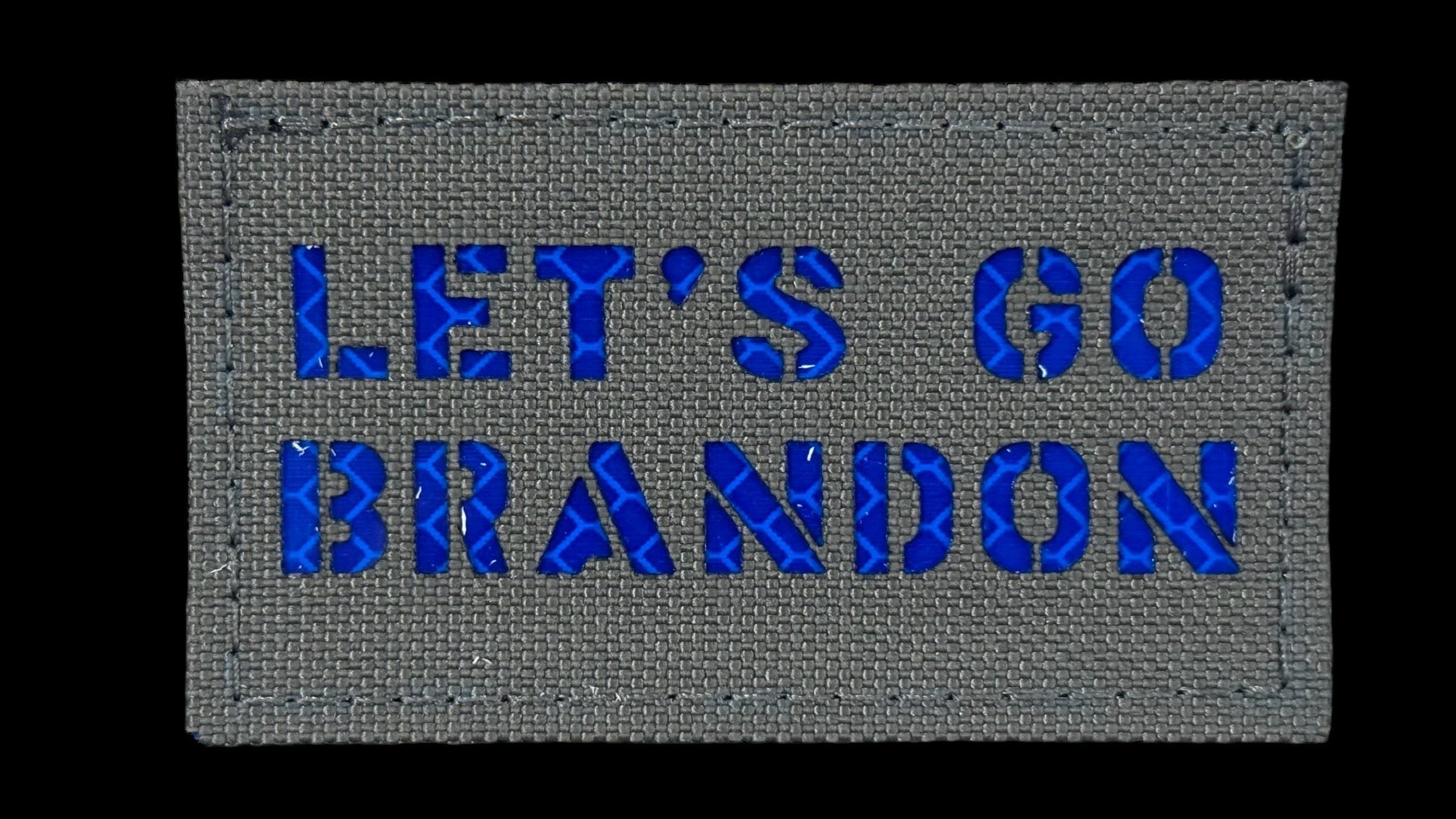 Let's Go Brandon quote patch, 3.5x2 inch, political statement, velcro backed