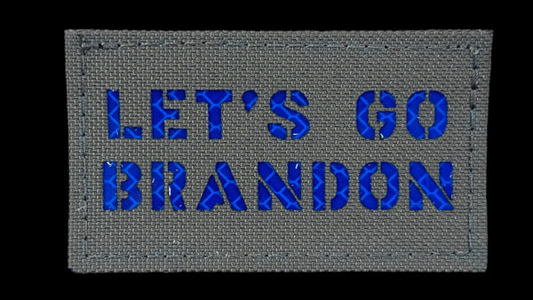 Let's Go Brandon quote patch, 3.5x2 inch, political statement, velcro backed