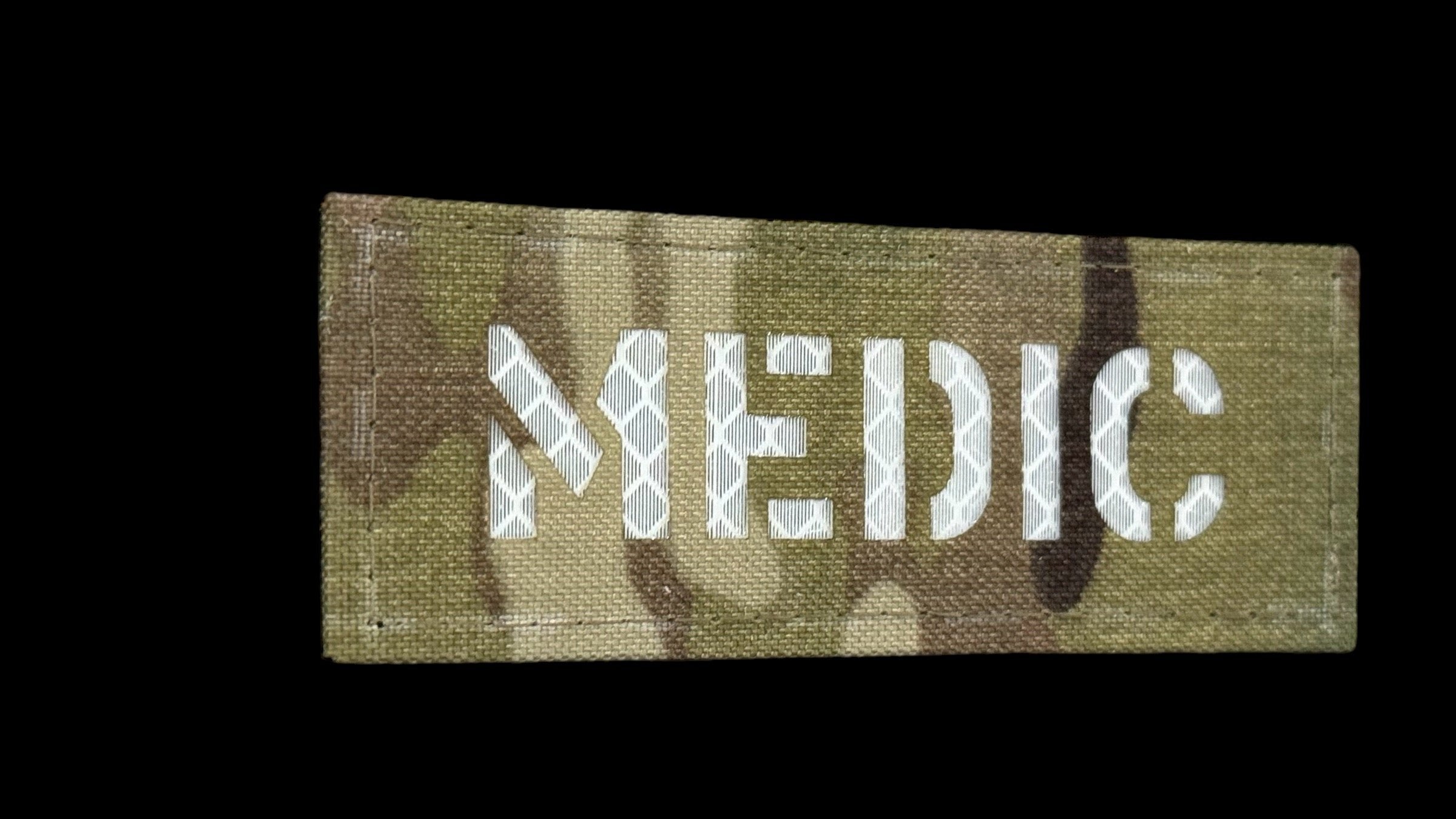 Medic patch, 4x1.5 inch, wide format medical identification, velcro backed