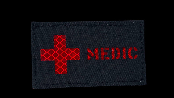 Medic patch, 3.5x2 inch, military medical identification, velcro backed