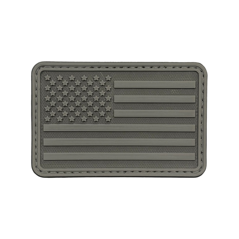 USA Flag PVC patch, 3x2 inch, classic American flag, velcro backed