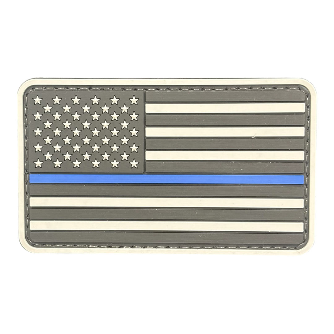 USA Flag - Thin Blue Line - PVC