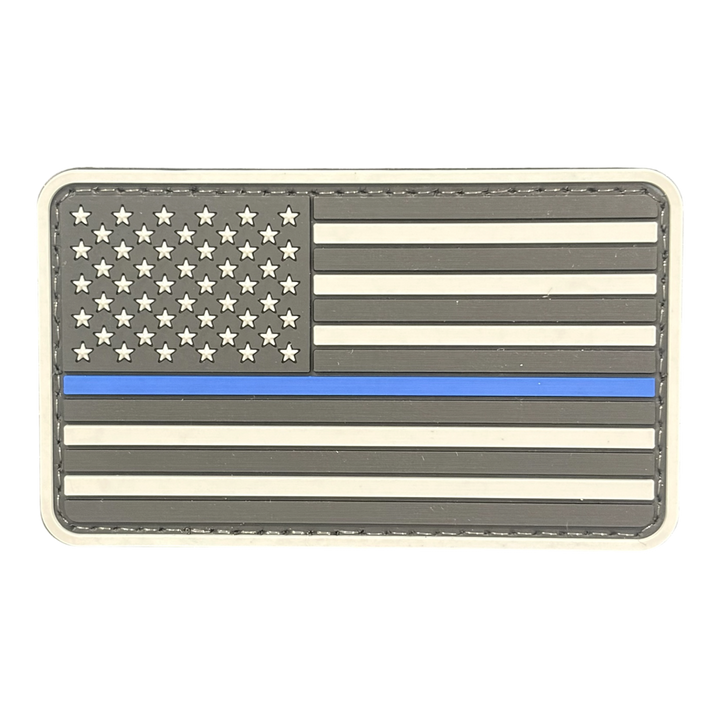 USA Flag - Thin Blue Line - PVC
