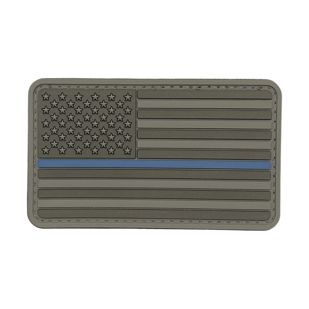 USA Flag - Thin Blue Line - PVC