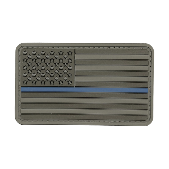 USA Flag - Thin Blue Line - PVC
