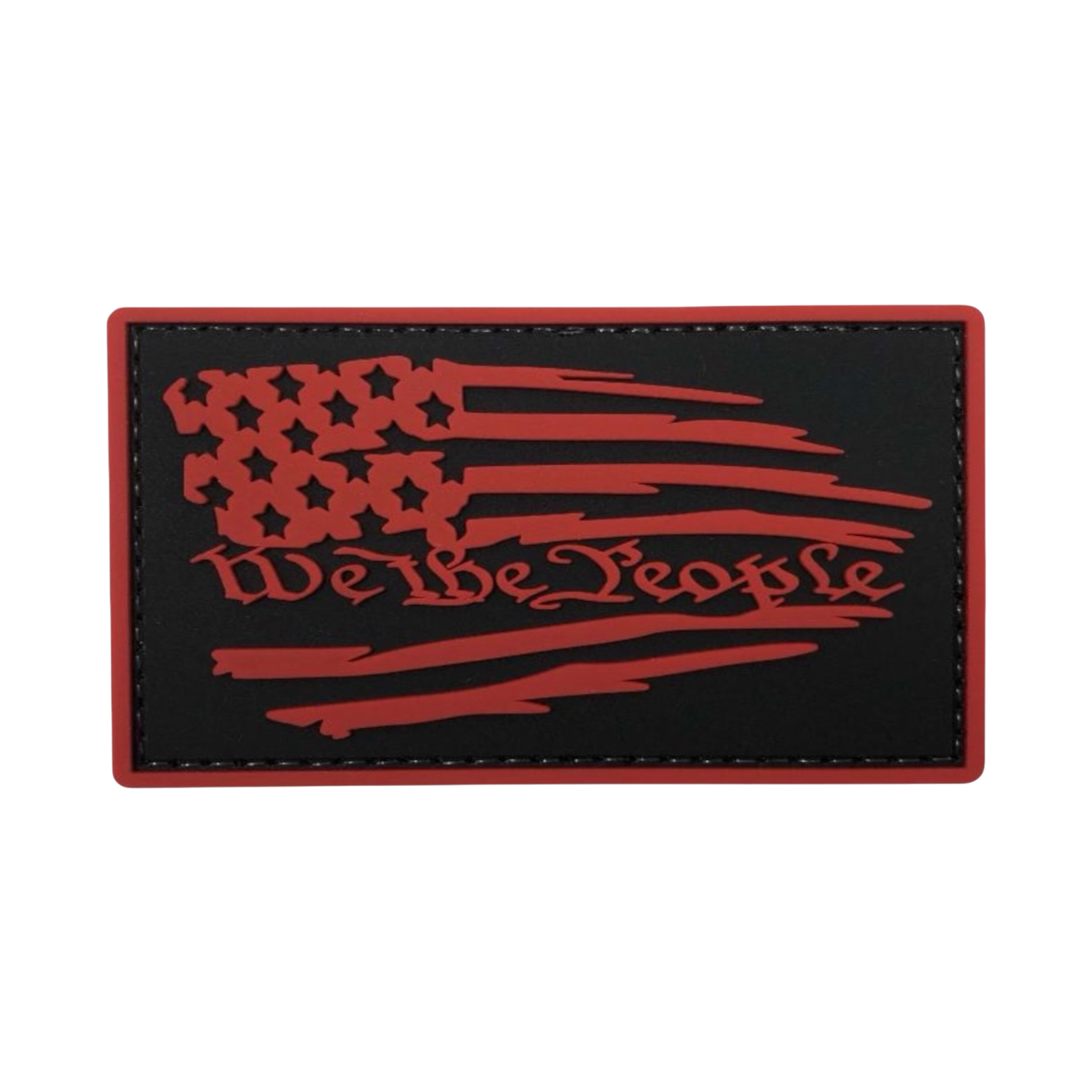 We The People PVC patch, 3.15x2 inch, patriotic constitutional, velcro backed