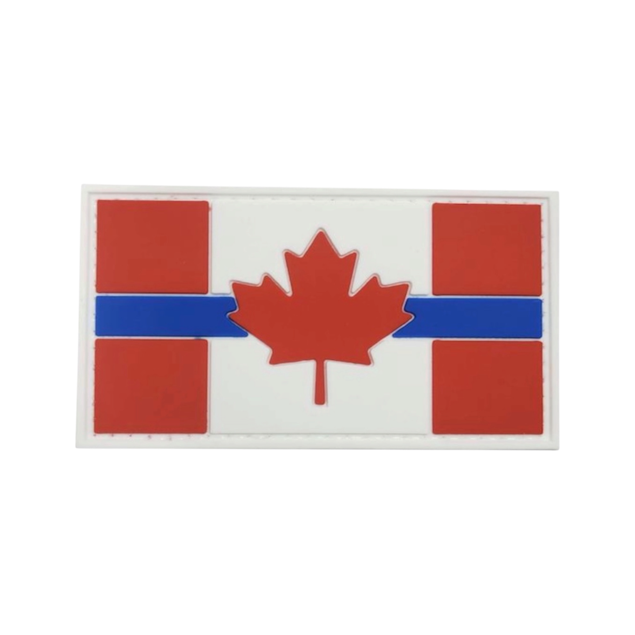 Canadian Flag PVC patch, 3x2 inch, Maple Leaf, velcro backed