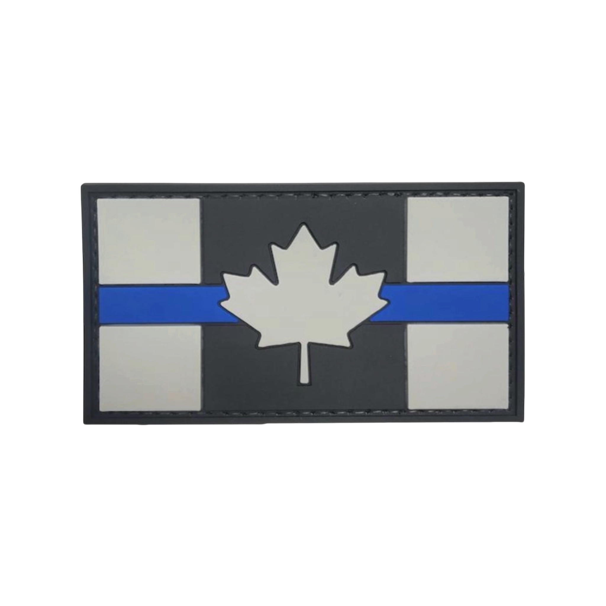 Canadian Flag PVC patch, 3x2 inch, Maple Leaf, velcro backed