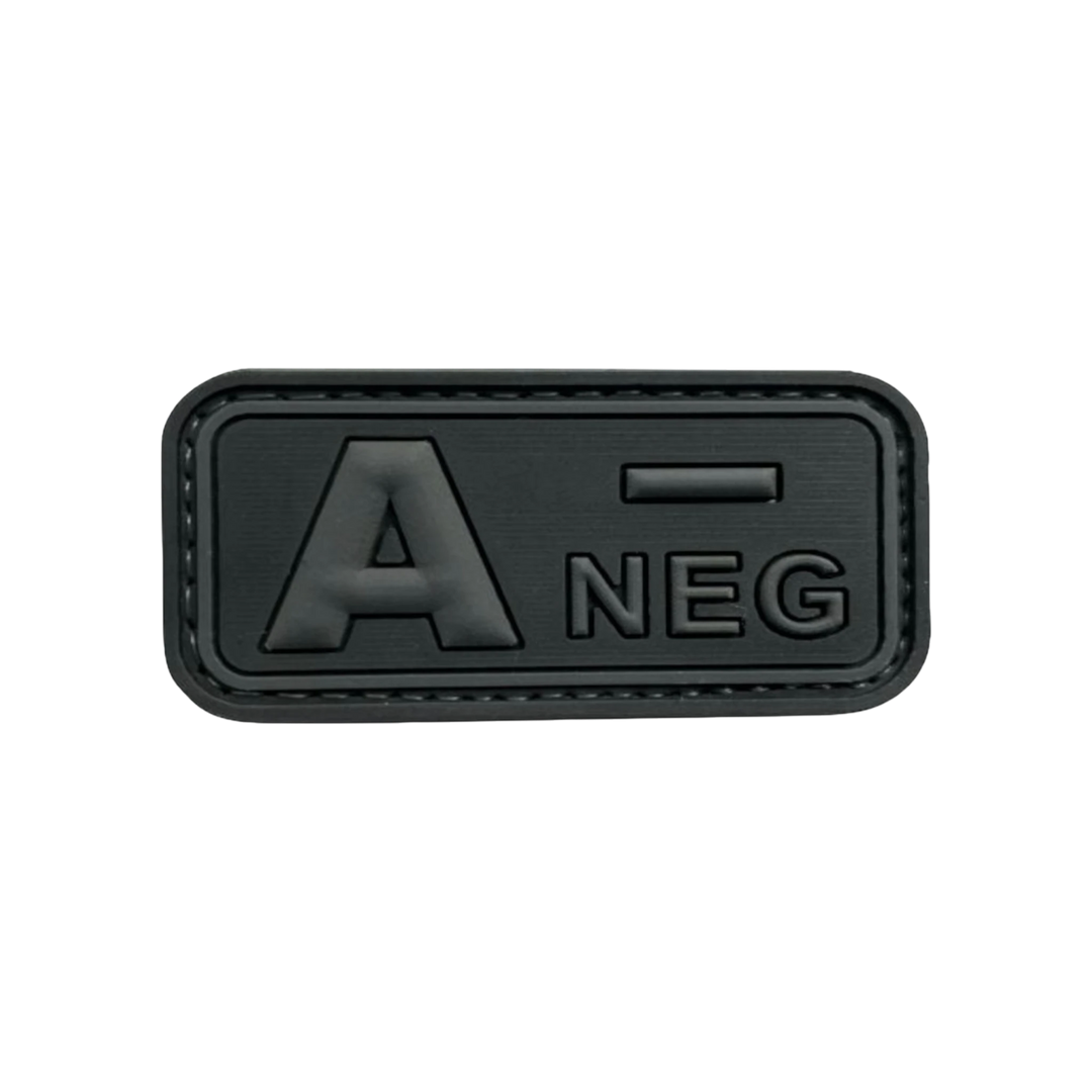 Blood Type Black / Dark Gray Small Rectangle - PVC