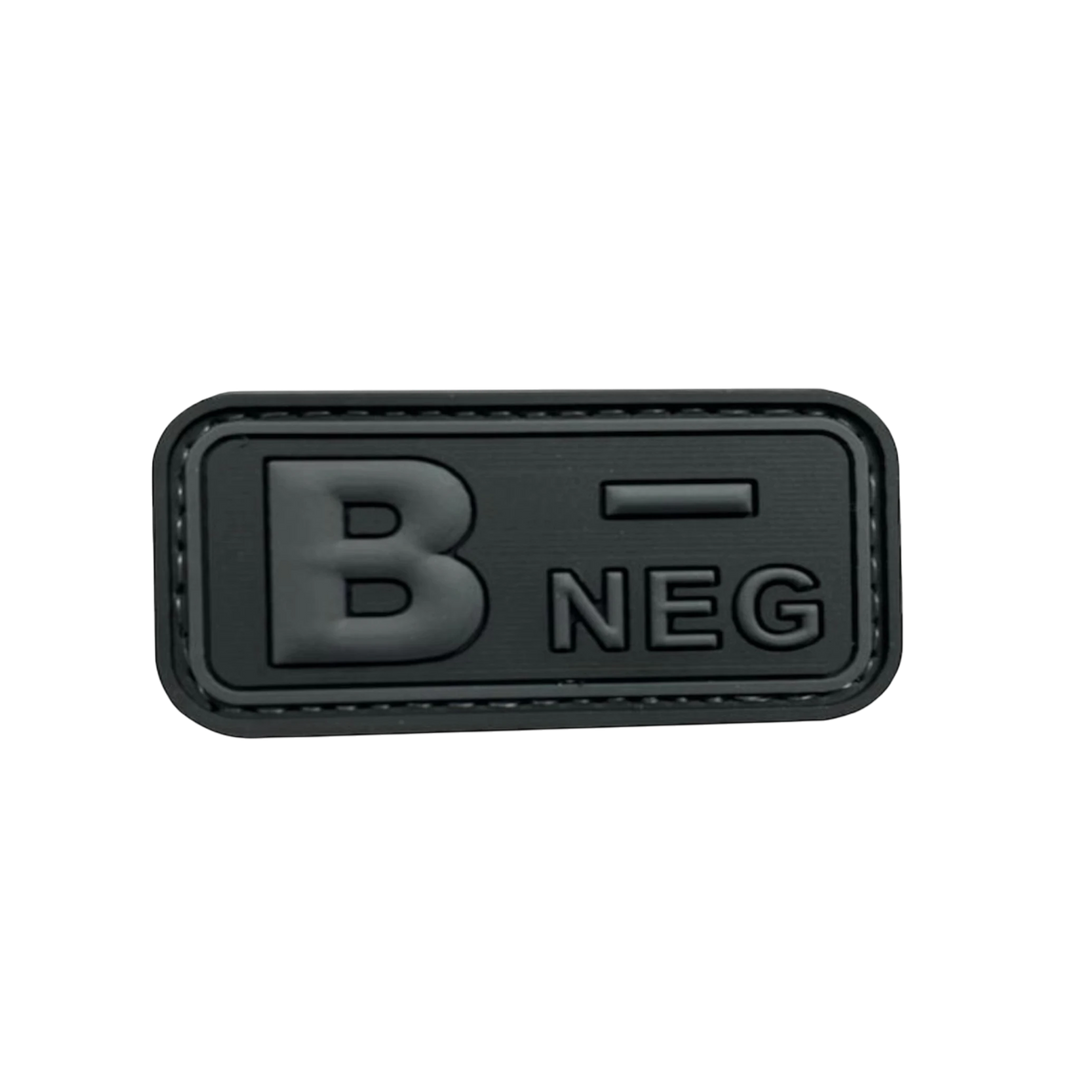 Blood Type Black / Dark Gray Small Rectangle - PVC