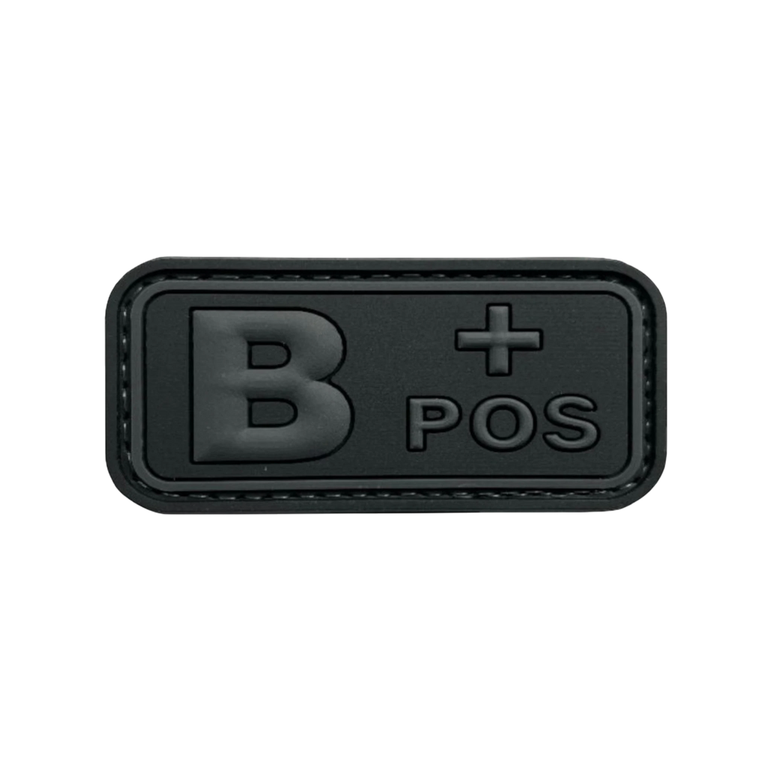 Blood Type Black / Dark Gray Small Rectangle - PVC