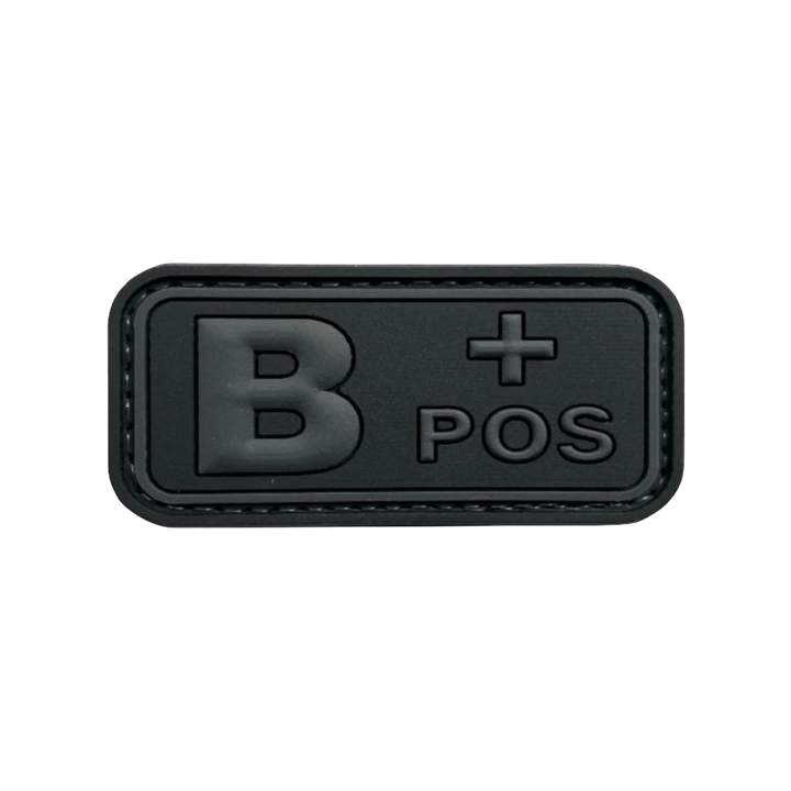 Blood Type Black / Dark Gray Small Rectangle - PVC