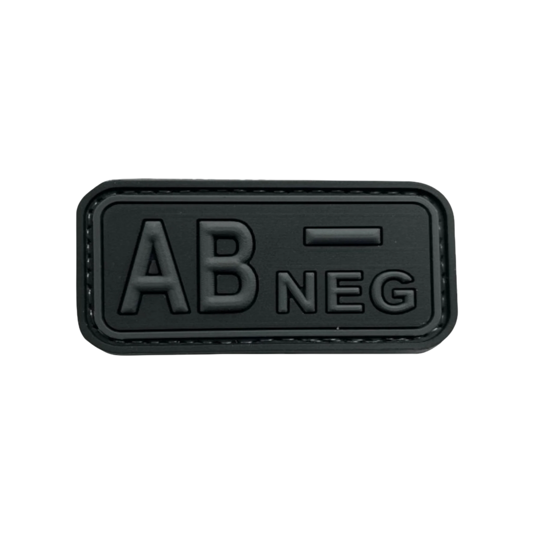 Blood Type Black / Dark Gray Small Rectangle - PVC