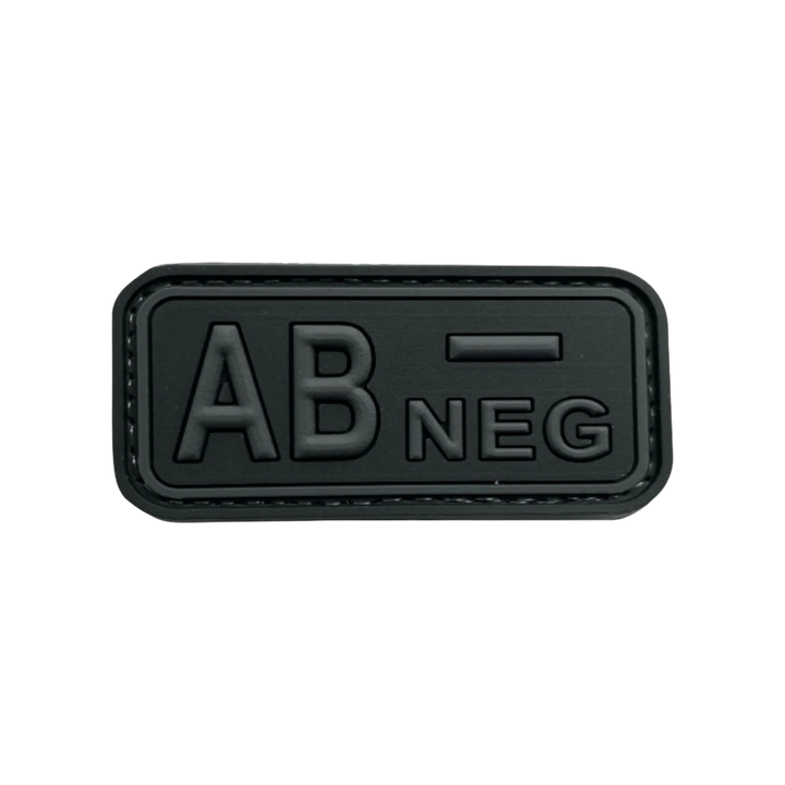 Blood Type Black / Dark Gray Small Rectangle - PVC