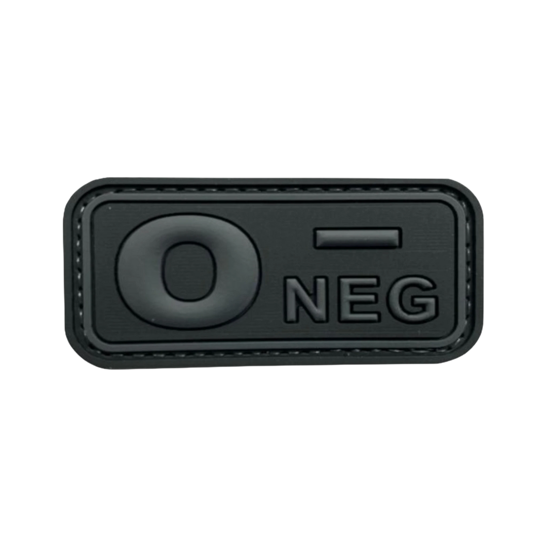 Blood Type Black / Dark Gray Small Rectangle - PVC