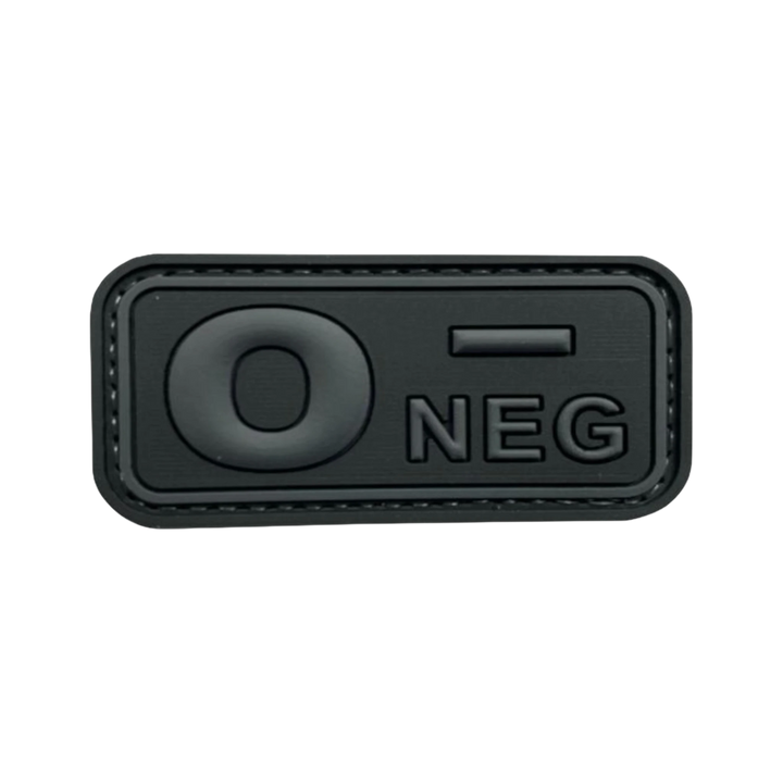 Blood Type Black / Dark Gray Small Rectangle - PVC