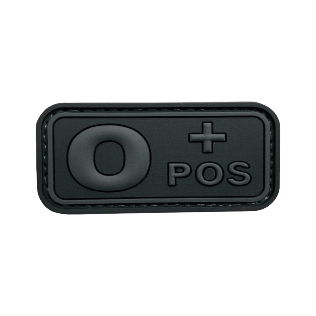 Blood Type Black / Dark Gray Small Rectangle - PVC