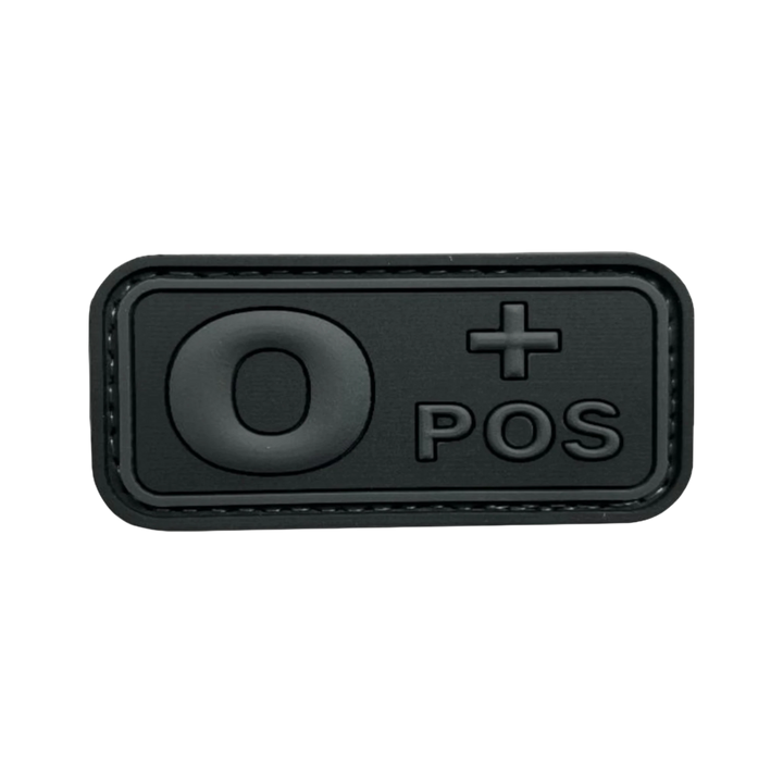 Blood Type Black / Dark Gray Small Rectangle - PVC