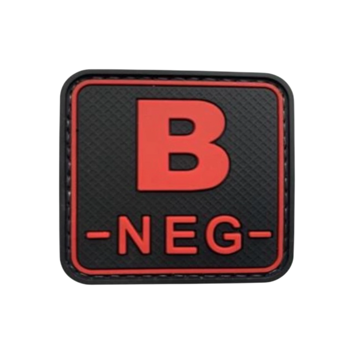 Blood Type Red / Black Square - PVC