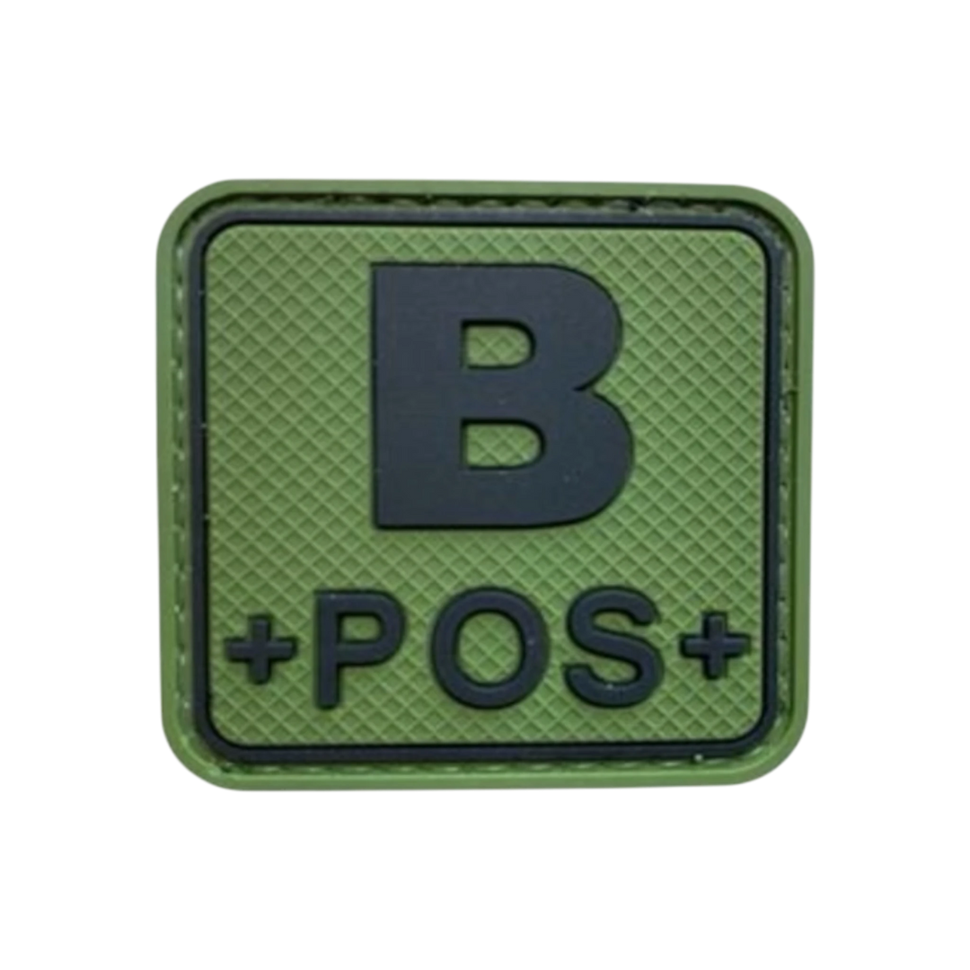 Blood Type Green / Black Square - PVC