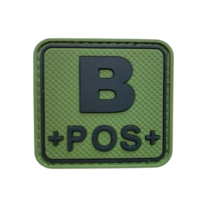 Blood Type Green / Black Square - PVC