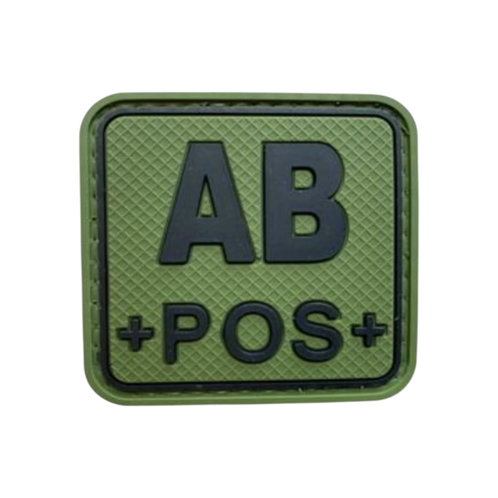 Blood Type Green / Black Square - PVC