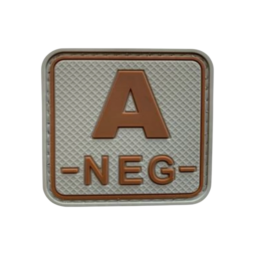 Blood Type Grey / Tan Square - PVC