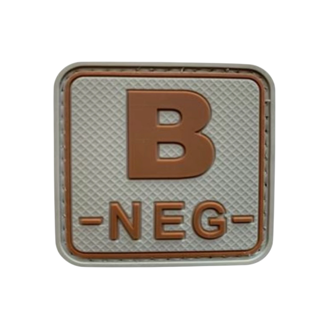 Blood Type Grey / Tan Square - PVC