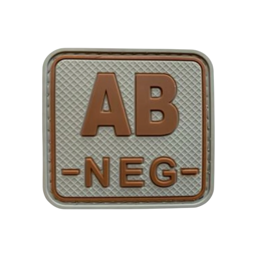 Blood Type Grey / Tan Square - PVC