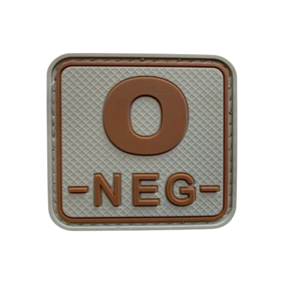 Blood Type Grey / Tan Square - PVC
