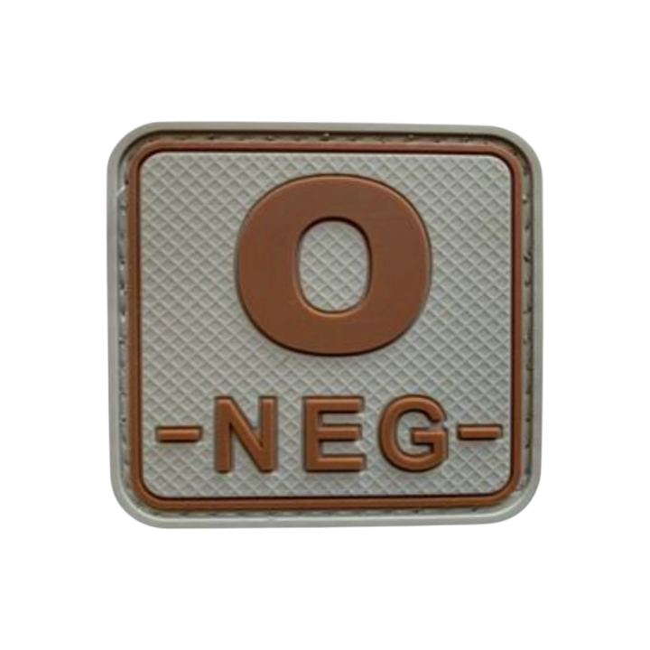 Blood Type Grey / Tan Square - PVC