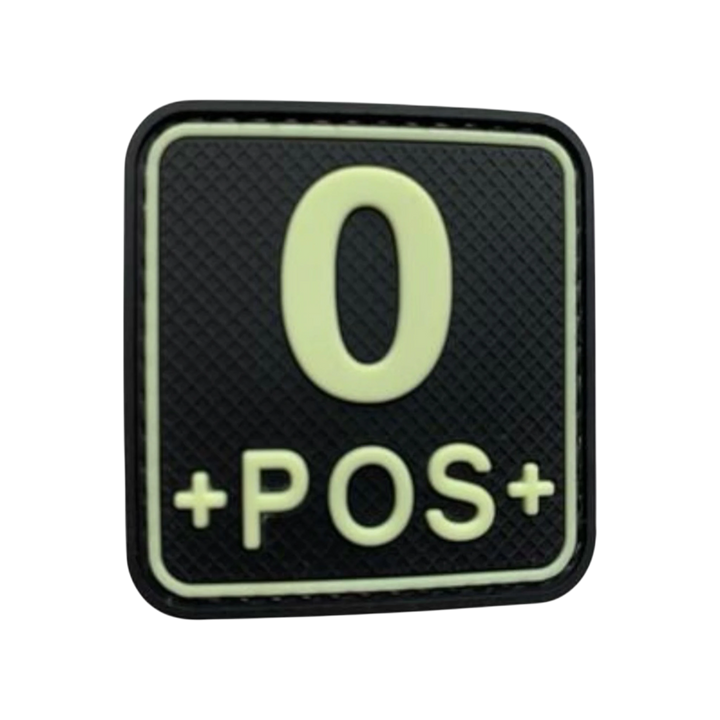 Blood Type Glow in the Dark Square - PVC