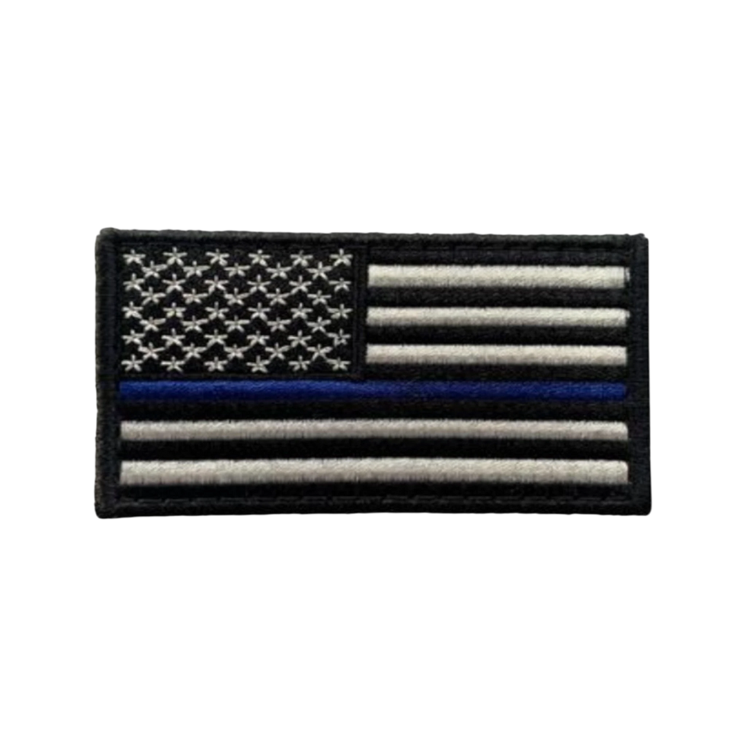 USA Flag Thin Blue Line - Embroidered