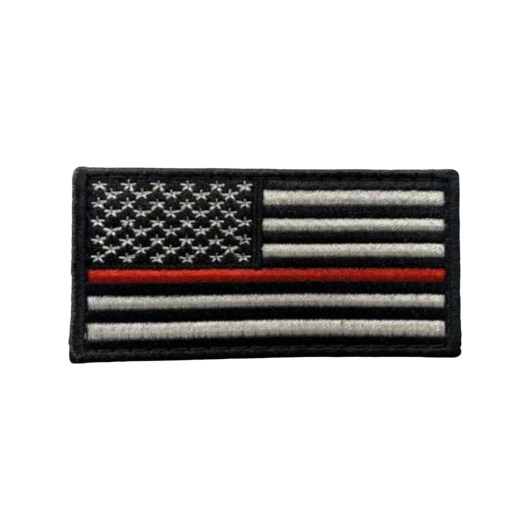 USA Flag Thin Red Line - Embroidered