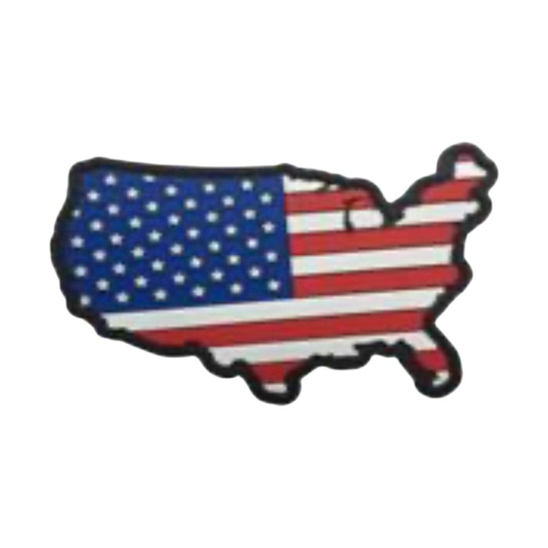 USA Flag Map - PVC