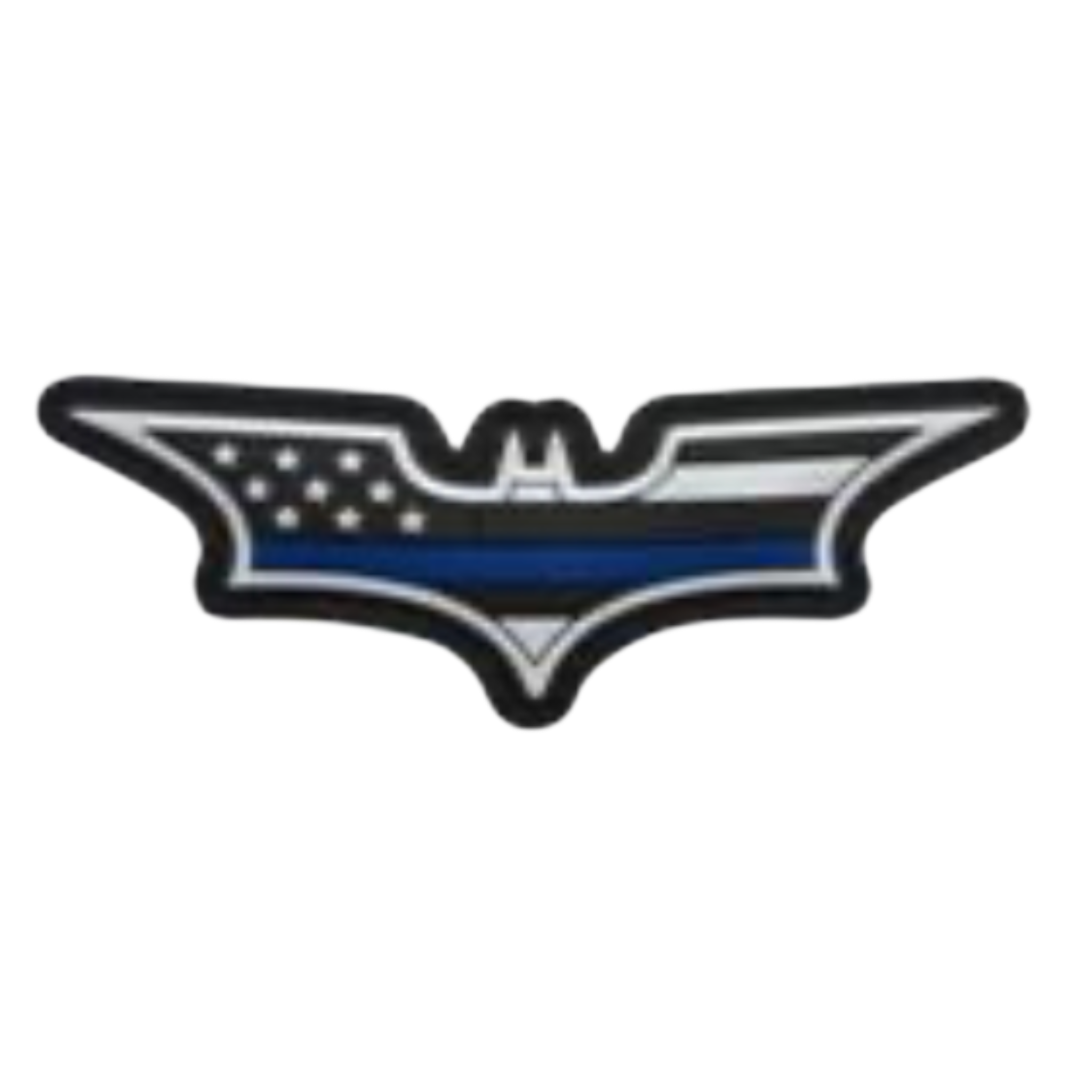 Dark Knight Symbol PVC morale patch, 4x1.4 inch, dark superhero symbol, velcro backed