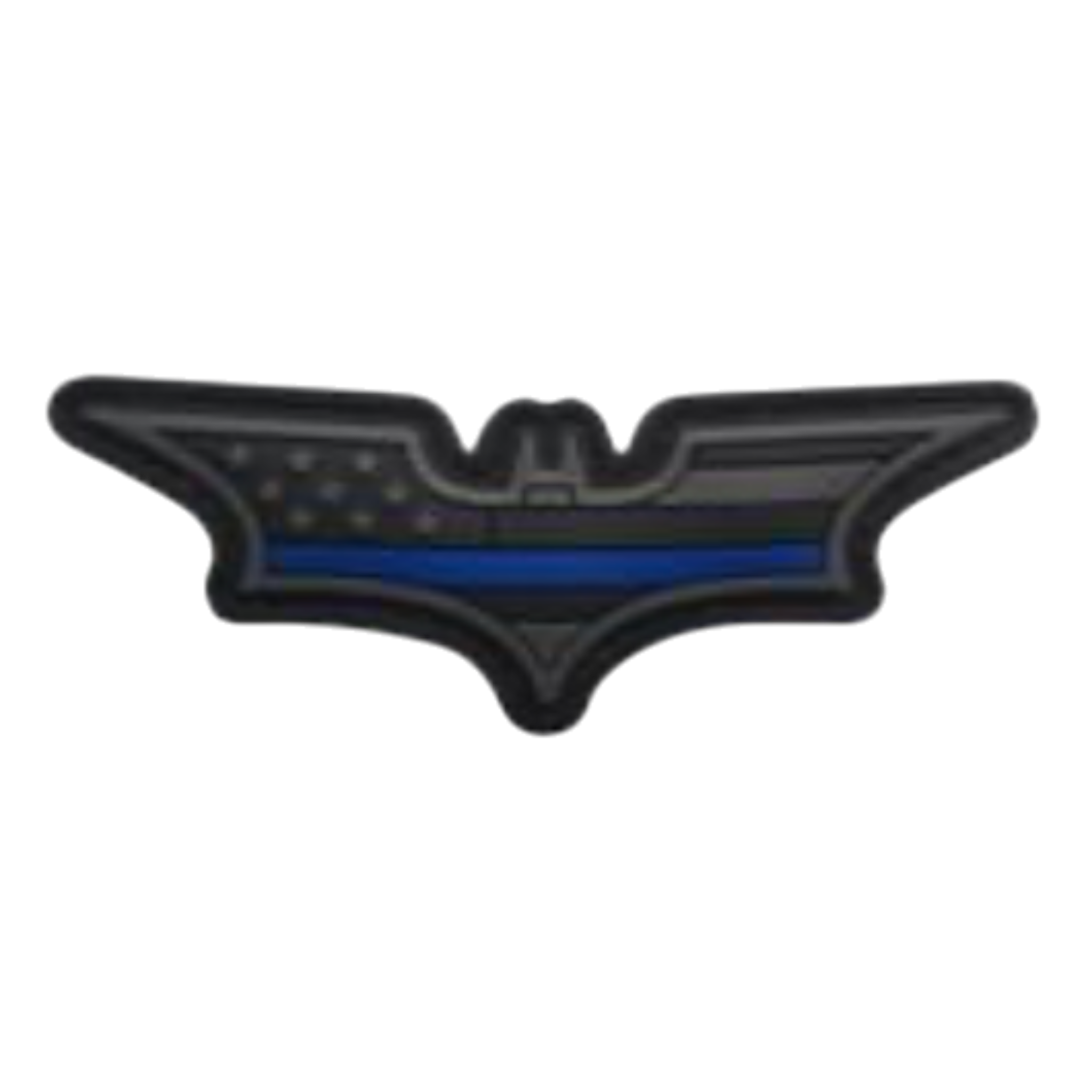 Dark Knight Symbol PVC morale patch, 4x1.4 inch, dark superhero symbol, velcro backed