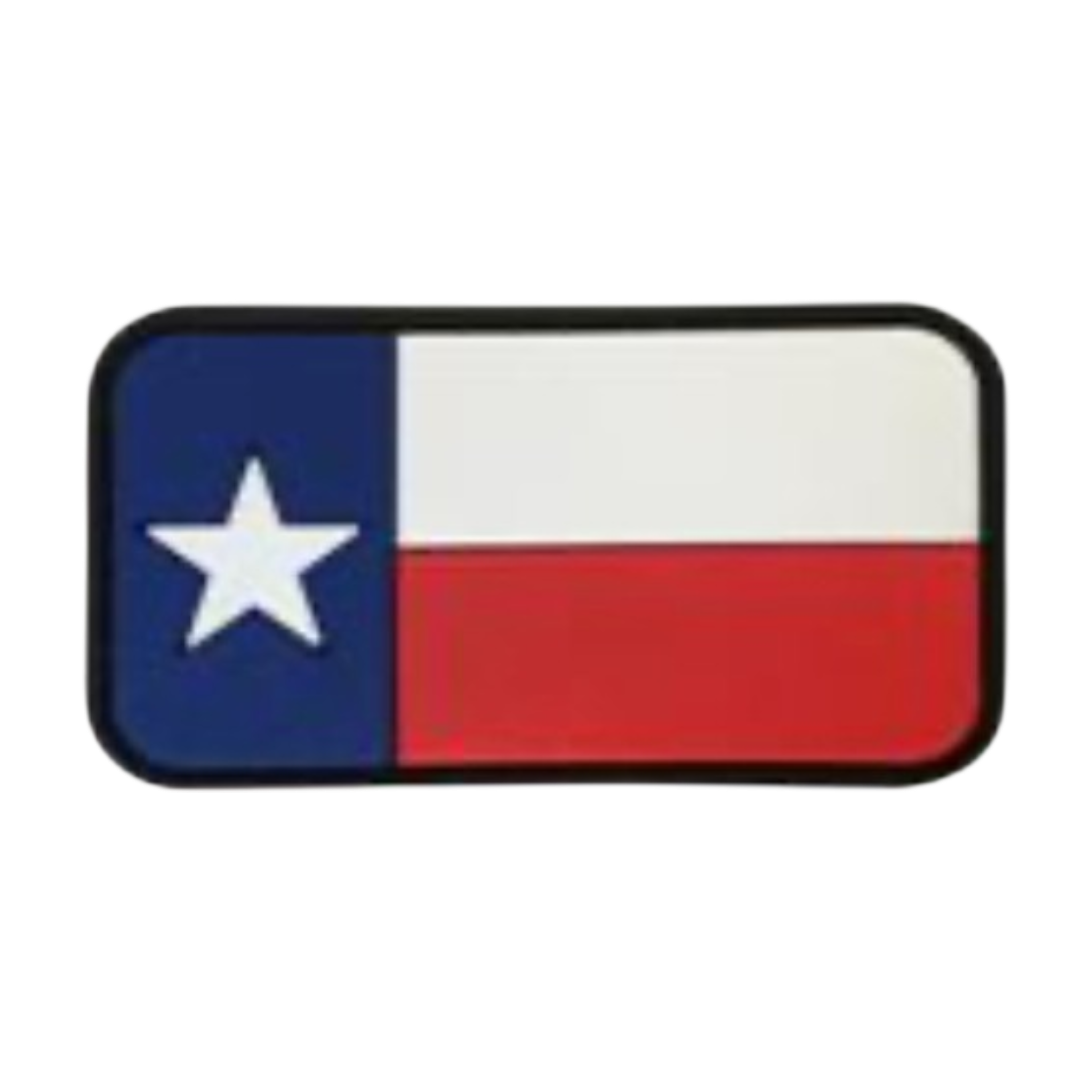 Texas Flag PVC patch, 3.46x2 inch, Lone Star State, velcro backed
