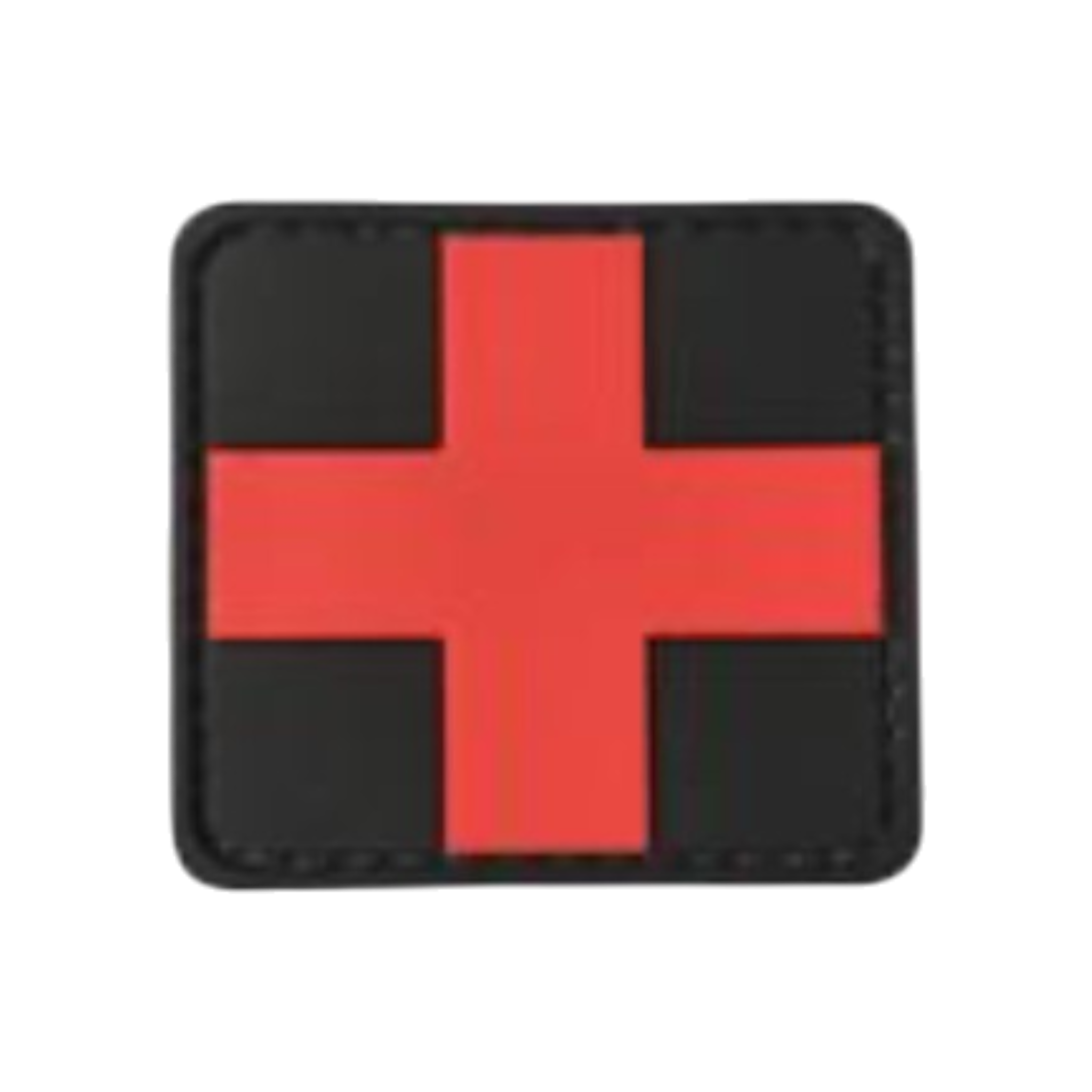 Medic Cross PVC patch, 2 inch, medical cross identification, velcro backed