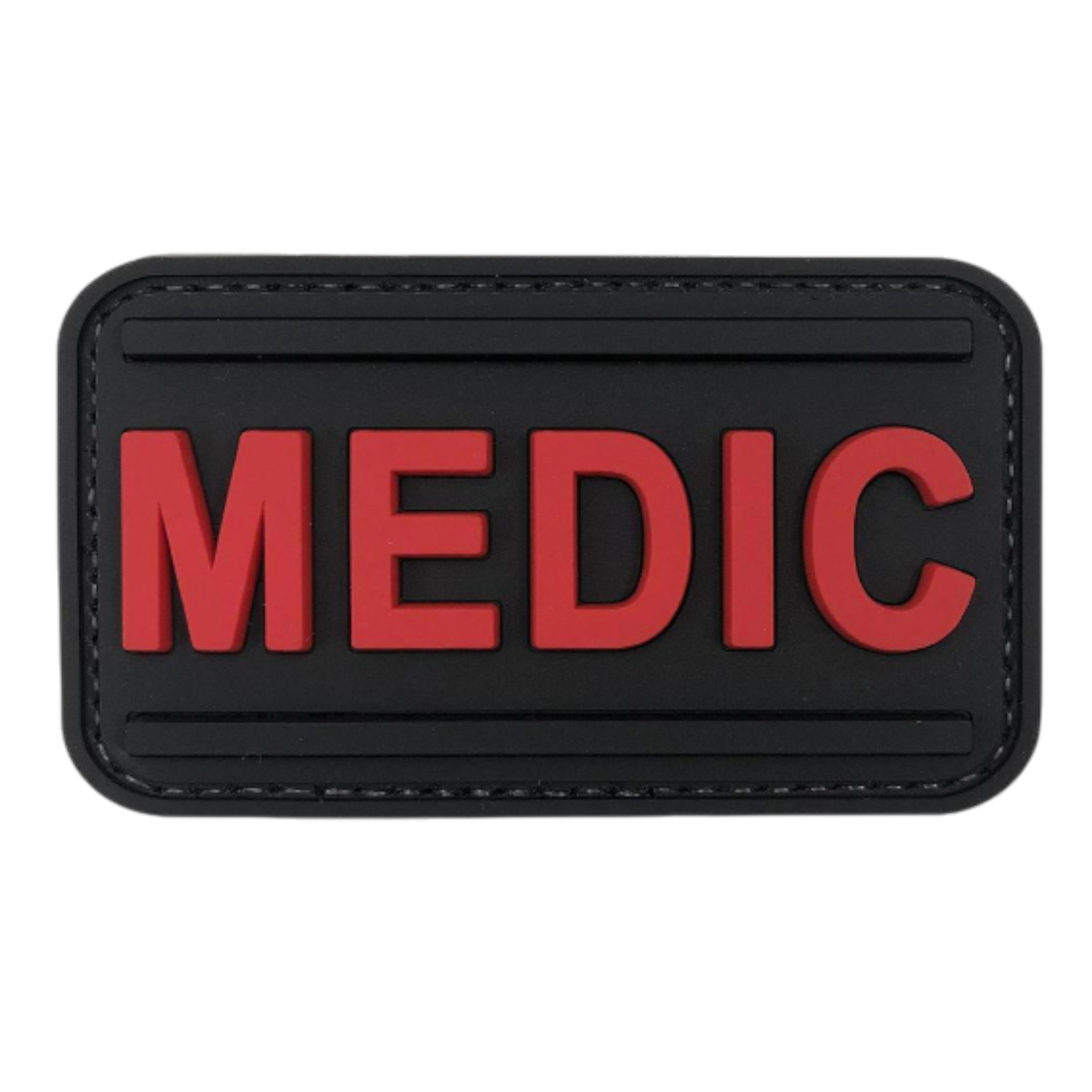 Medic PVC patch, 3x1.57 inch, military medical identification, velcro backed